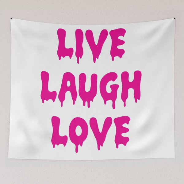 Aperçu de l'œuvre Live Laugh Love créée et vendue par MemeSupplyStore.