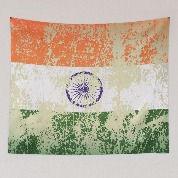 Artikelvorschau, Indische Flagge, alte und rostige Textur entworfen und verkauft von Francesko221.