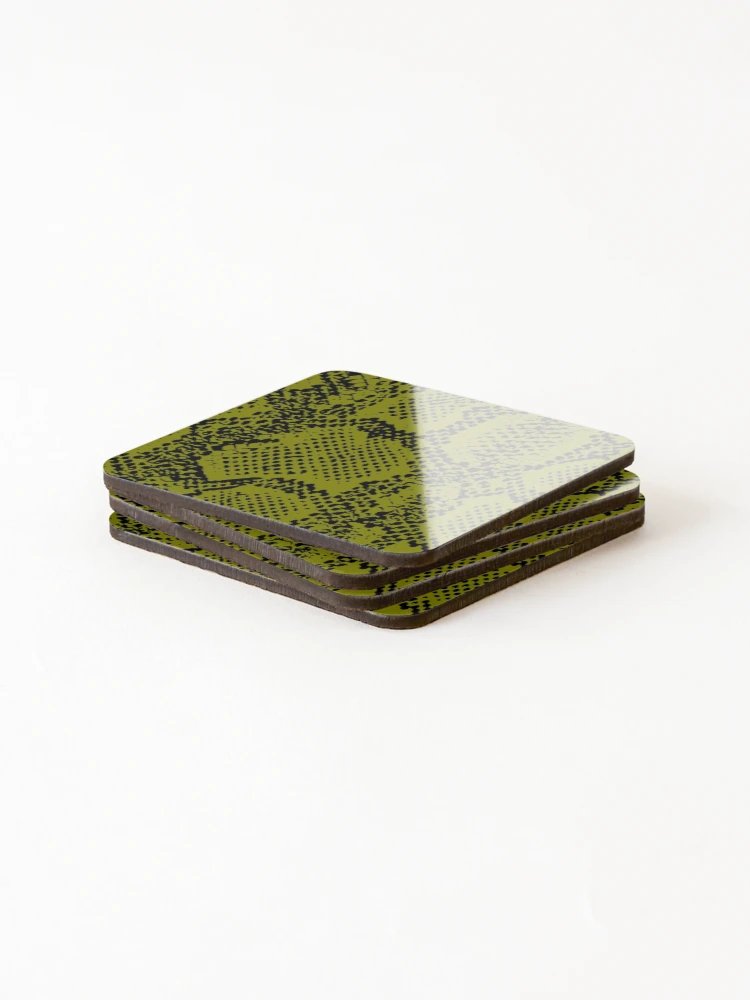 Thumbnail 4 of 5, Coasters (Set of 4), Python Skin designed and sold by DesignFantazia.