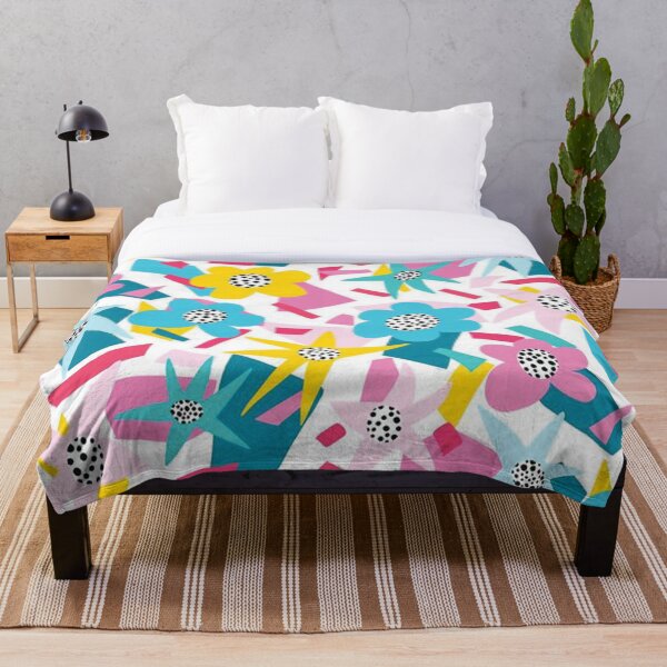 Item preview, Pink Blue Floral Abstract designed and sold by flairblush.