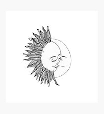 Sun And Moon Photographic Print