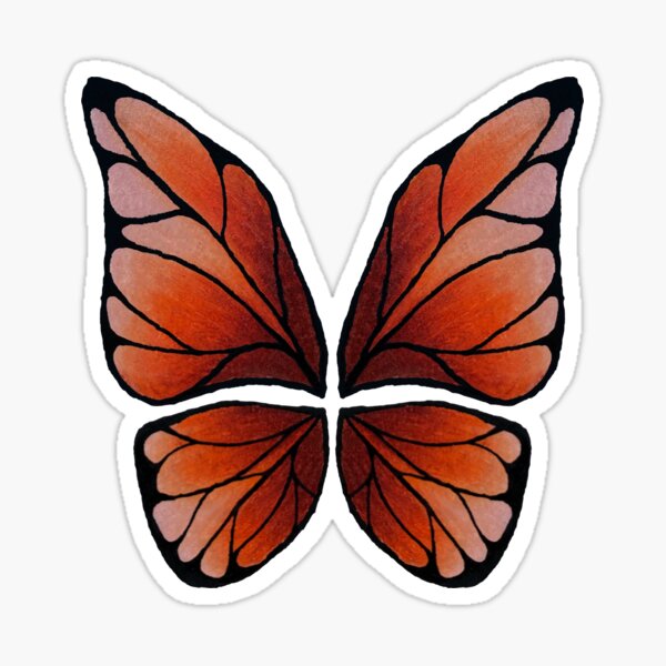 Garnet Butterfly Wings Sticker