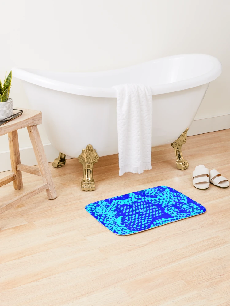 Thumbnail 2 of 6, Bath Mat, Python Skin designed and sold by DesignFantazia.