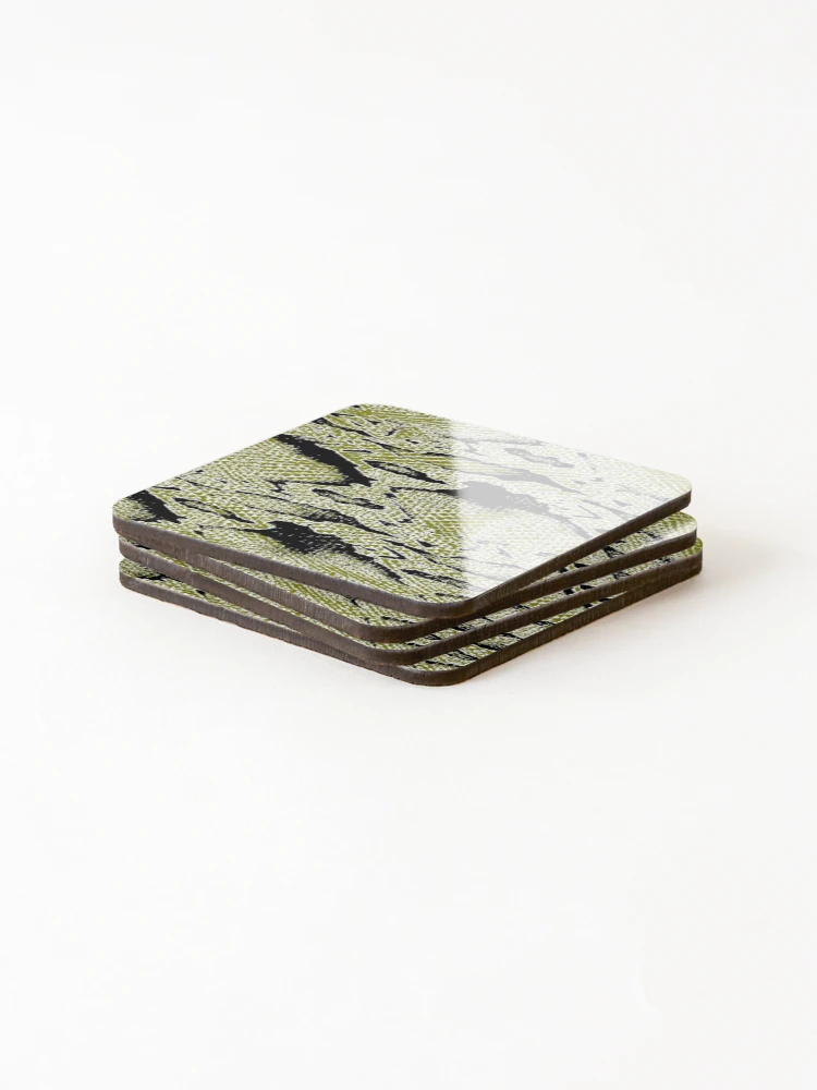 Thumbnail 4 of 5, Coasters (Set of 4), Python Skin designed and sold by DesignFantazia.