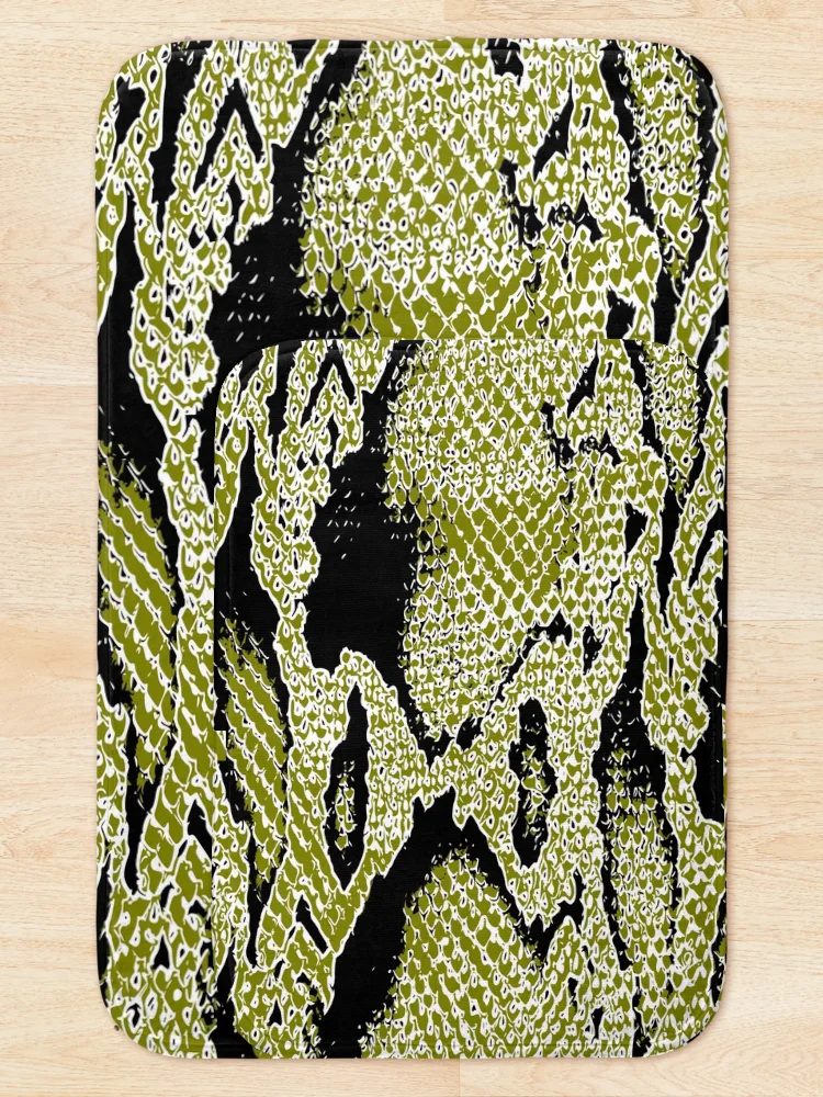Thumbnail 5 of 6, Bath Mat, Python Skin designed and sold by DesignFantazia.