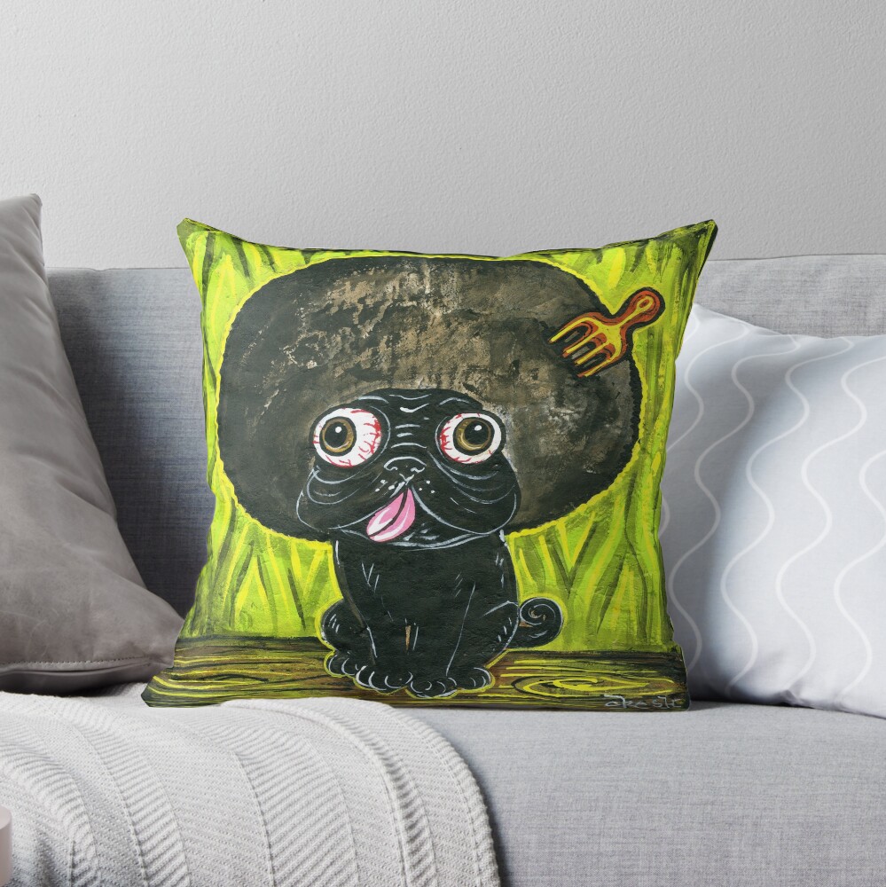 Pug Soul Throw Pillow