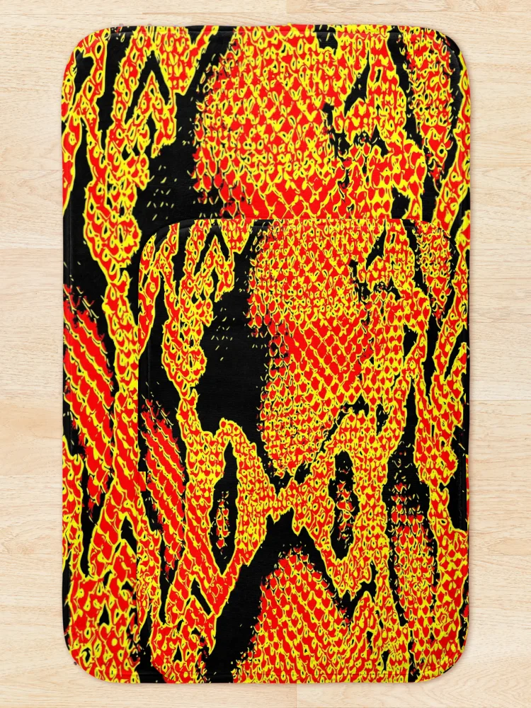 Thumbnail 5 of 6, Bath Mat, Python Skin designed and sold by DesignFantazia.