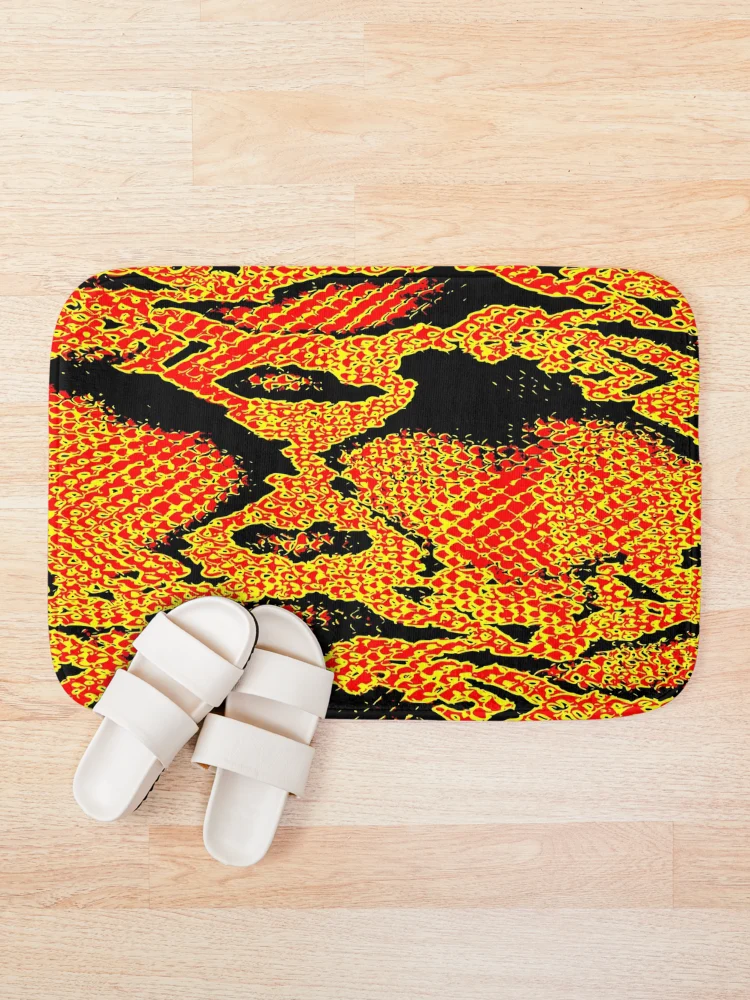 Thumbnail 1 of 6, Bath Mat, Python Skin designed and sold by DesignFantazia.