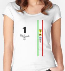 Niki Lauda Ferarri F1 1976 1975 Women's Fitted Scoop T-Shirt