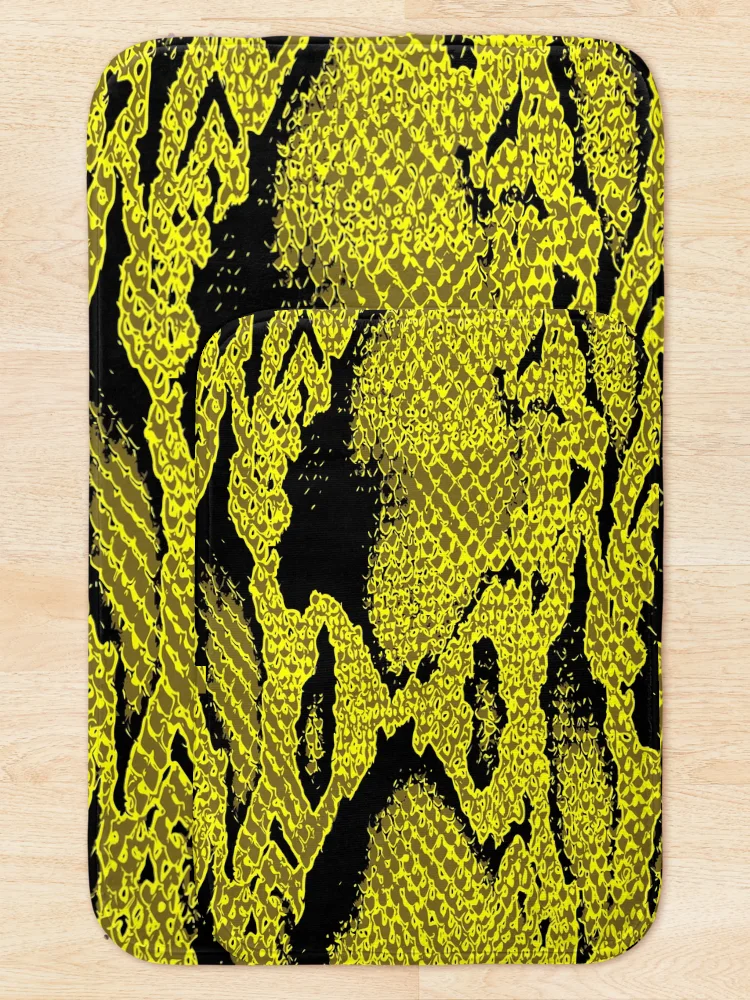 Thumbnail 5 of 6, Bath Mat, Python Skin designed and sold by DesignFantazia.