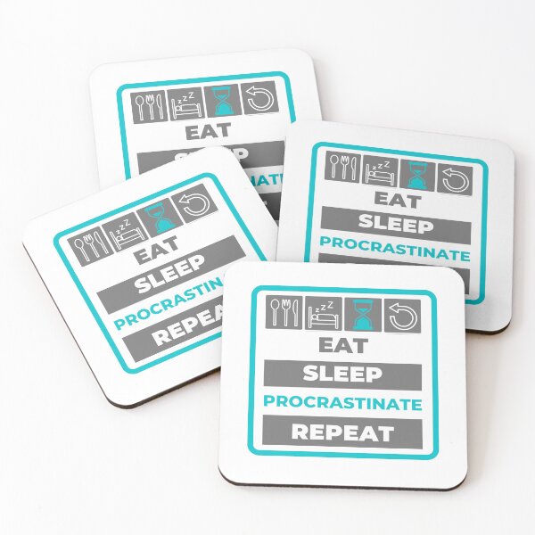 Item preview, Eat Sleep Procrastinate Repeat designed and sold by NavyOx.