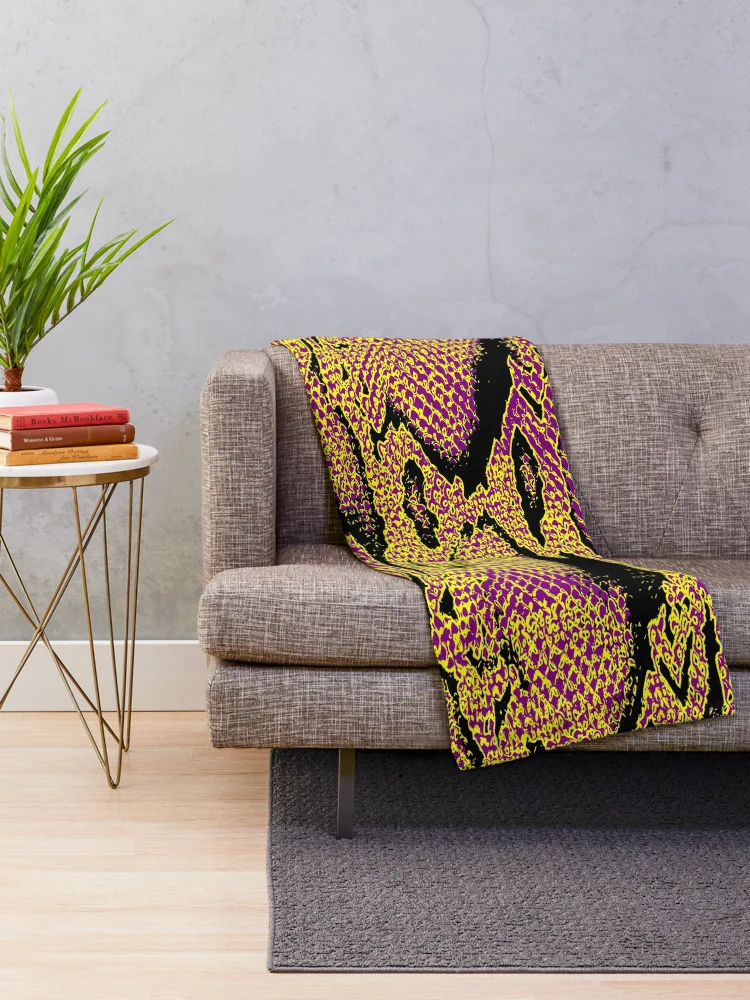 Thumbnail 2 of 6, Throw Blanket, Python Skin designed and sold by DesignFantazia.