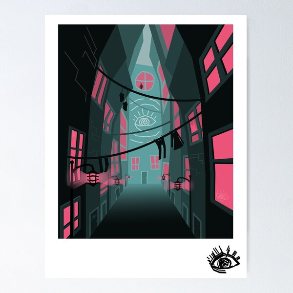 Item preview, Spooky City Alley Postcard designed and sold by Pem Bear.