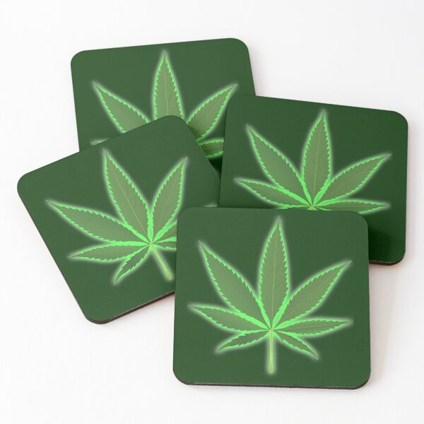 Item preview, Marijuana Leaf (Green Glow) designed and sold by PsychedelicLad.