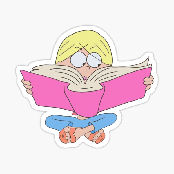 Lizzie McGuire Reading Cartoon  Sticker