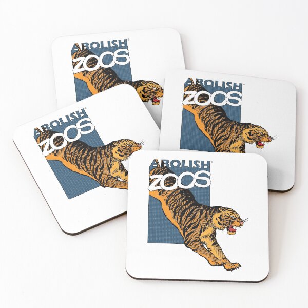 Item preview, Abolish Zoos, Orange Leaping Tiger Comic Book Logo designed and sold by robalonso.