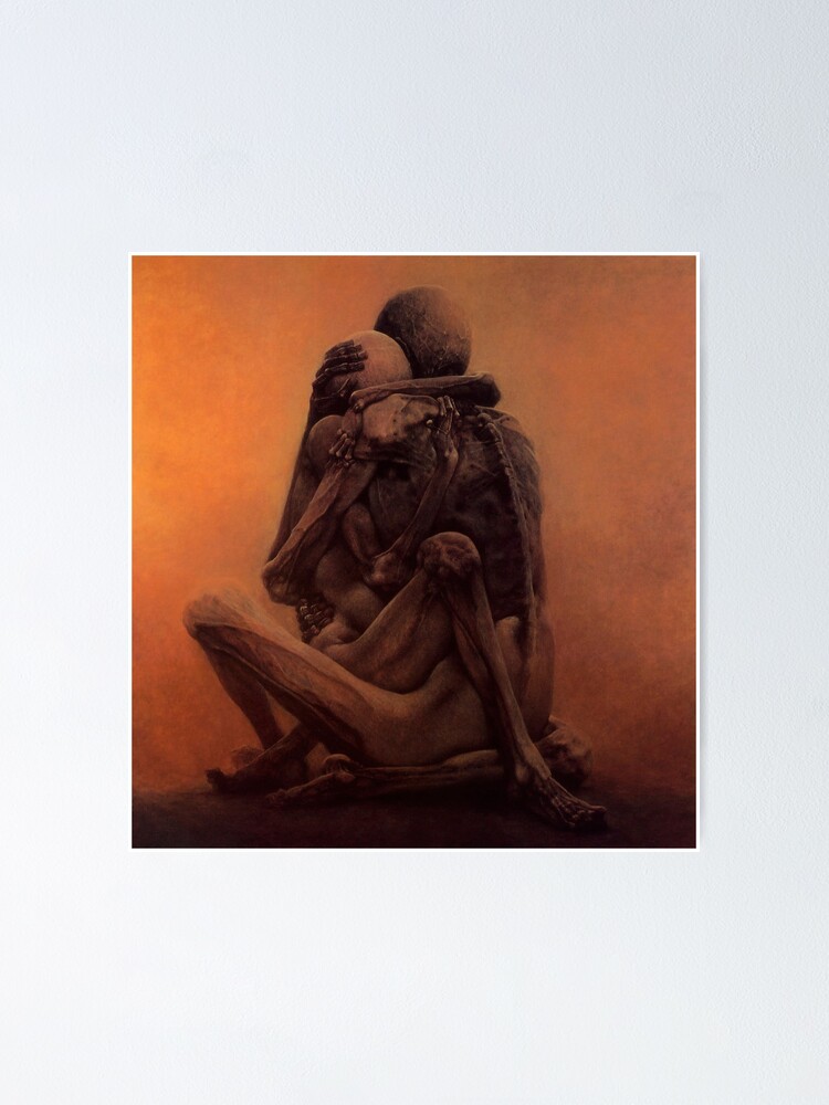 "Ohne Titel (Die Liebenden) von Zdzisław Beksiński" Poster