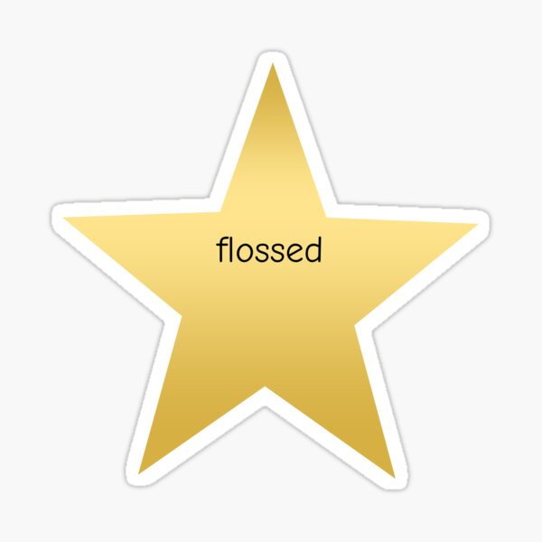 flossed funny gold star Sticker for Sale by itsmoemoe