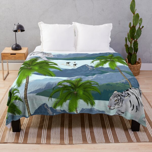 Item preview, White Tiger Jungle Pattern  designed and sold by MarcSabuncu.