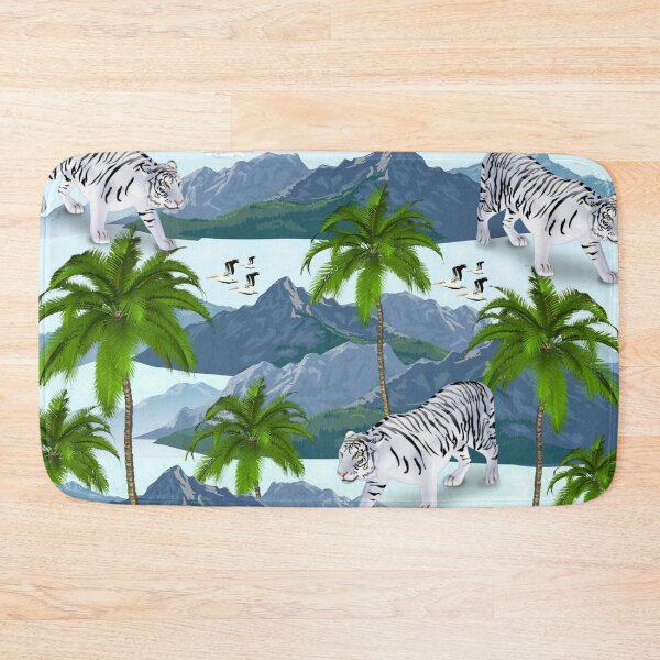 Item preview, White Tiger Jungle Pattern  designed and sold by MarcSabuncu.