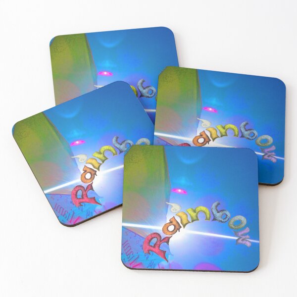 Item preview, Rainbow Calligraffiti in Blue Sky  designed and sold by PATRICIA CASTILLA PEREZ.