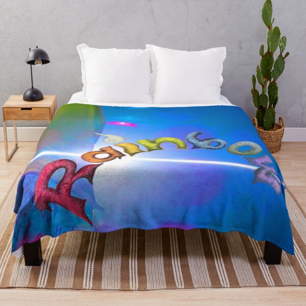 Item preview, Rainbow Calligraffiti in Blue Sky  designed and sold by PATRICIA CASTILLA PEREZ.