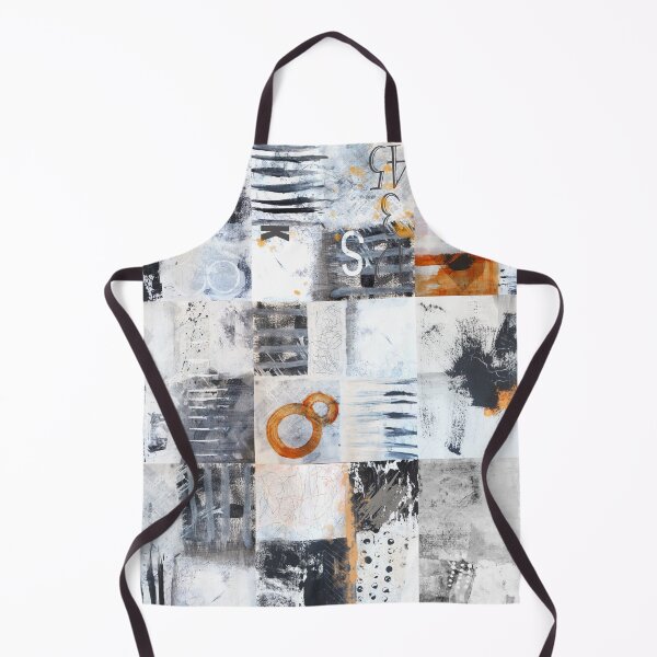 Item preview, Black and White Abstract Collage Painting designed and sold by NancyMerkle.