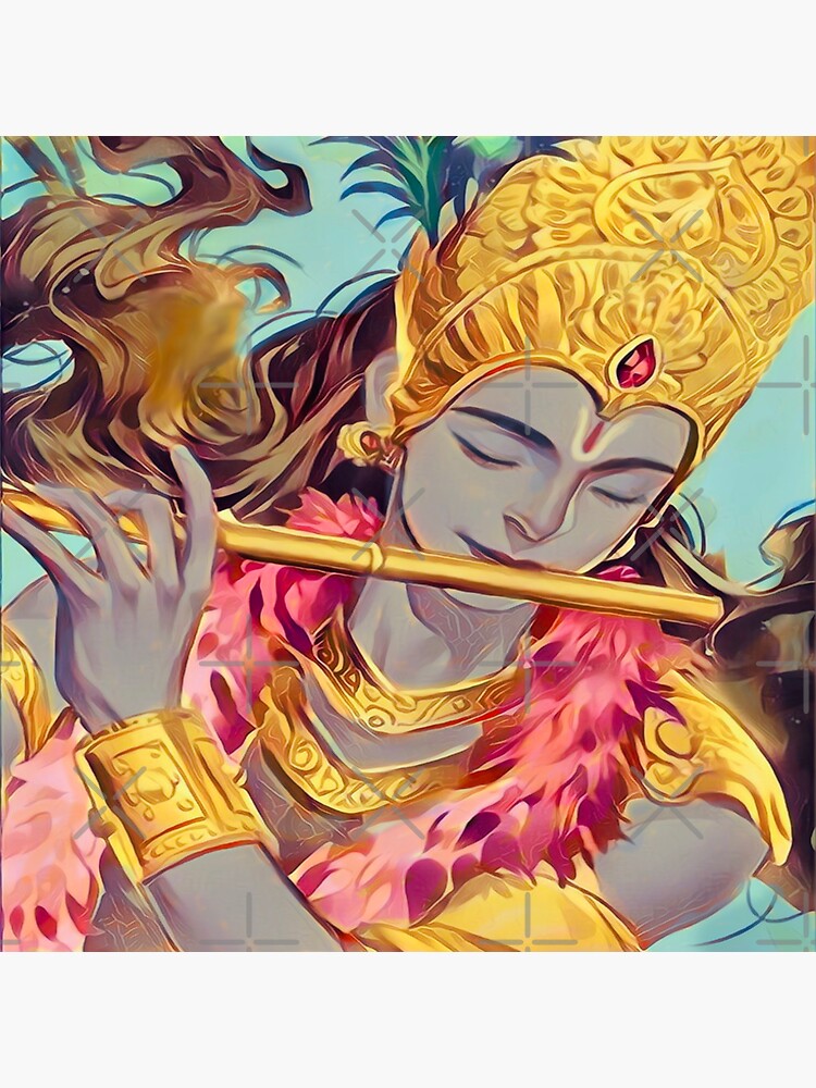 "Krishna" Sticker for Sale by RakshaSD Redbubble