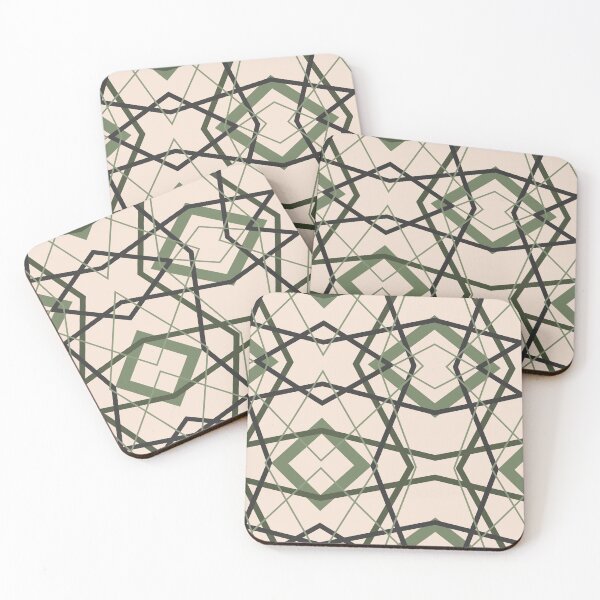 Item preview, Geometric Abstract Pattern in Army Green designed and sold by jociart.