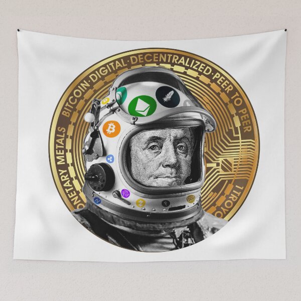 Item preview, Crypto Benjamin | Cyber Space Astronaut Miner | Bitcoin designed and sold by spinolator.