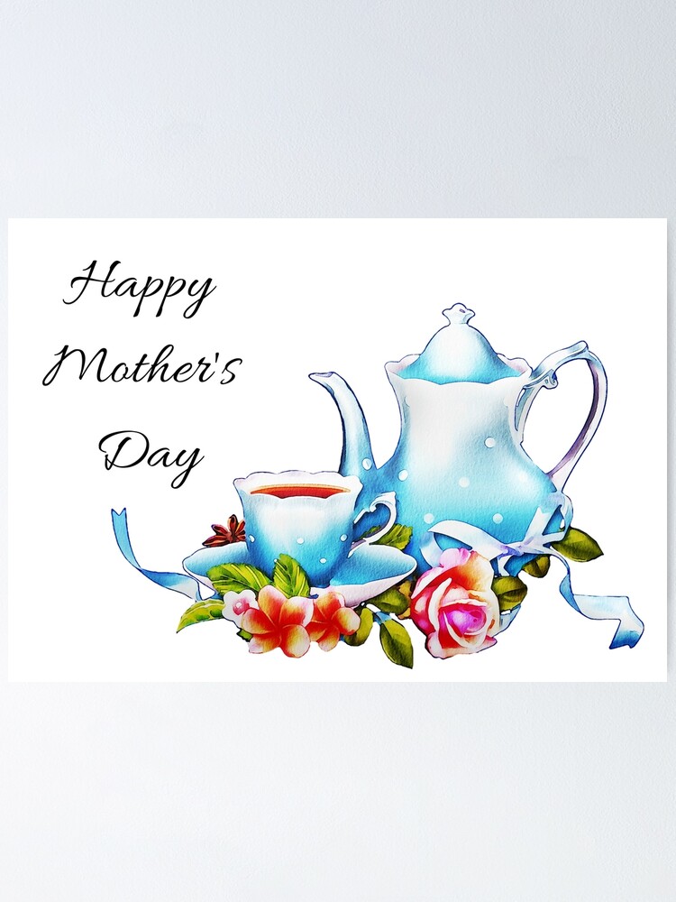 Alternate view of Happy Mother's Day Teapot Poster