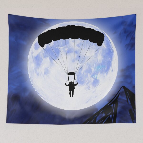 Item preview, Parachutist full moon night designed and sold by Astralia.
