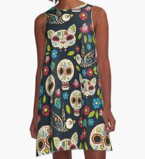 Day of the Dead, a traditional holiday in Mexico. A-Line Dress