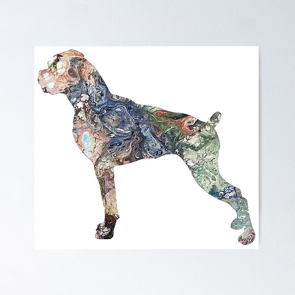 Item preview, Boxer, Boxer Dog, Boxer Dog Gifts, Boxer Dog Painting, Boxer Dog Print, Boxer Dog Art, Boxer Dog Decor, Boxer Dog Ornament, Boxer Dog Christmas Ornament, Custom Coasters By Hazel, designed and sold by Hazel Ryan Wagner.