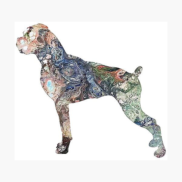 Item preview, Boxer, Boxer Dog, Boxer Dog Gifts, Boxer Dog Painting, Boxer Dog Print, Boxer Dog Art, Boxer Dog Decor, Boxer Dog Ornament, Boxer Dog Christmas Ornament, Custom Coasters By Hazel, designed and sold by Hazel Ryan Wagner.