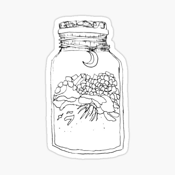 Item preview, Healing Spell Jar 03 (B&W) designed and sold by Moon Stoned.