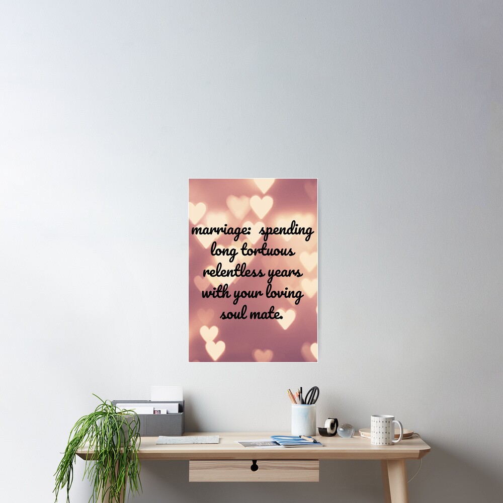 Funny Marriage Soul Mate Poster