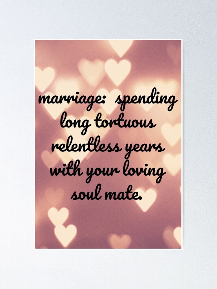 Alternate view of Funny Marriage Soul Mate Poster