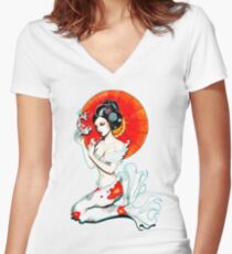 Koi Fitted V-Neck T-Shirt