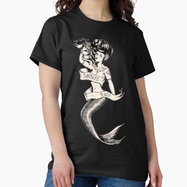 Item preview, Sailors Ruin, Vintage mermaid tattoo style designed and sold by Isobel Von Finklestein.
