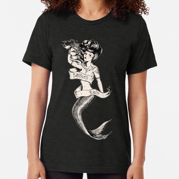 Artikel-Vorschau von Sailors Ruin, Vintage Meerjungfrau Tattoo-Stil, designt und verkauft von Isobel Von Finklestein.