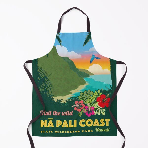 Item preview, Vintage-Style Napali Coast Travel Poster designed and sold by travelwitheric.