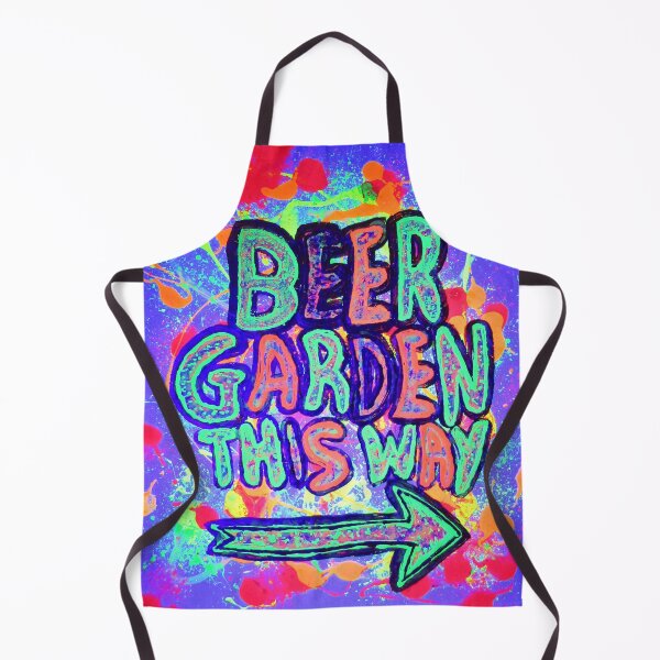 Item preview, BEER GARDEN THIS WAY, to the right, Red And Green Painting, under UV light designed and sold by Andrew Morrell.