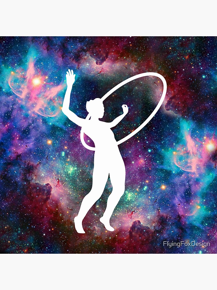 Circus Flow Arts Cosmic Hula Hoops 1 Rainbow Nebula Sticker For Sale By Flyingfoxdesign 1259