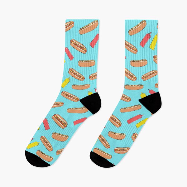 Item preview, hot dogs on blue designed and sold by littlearrow.