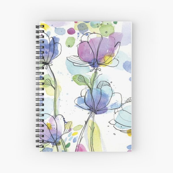 Aperçu de l'œuvre Aquarelle florale bleu violet créée et vendue par flairblush.