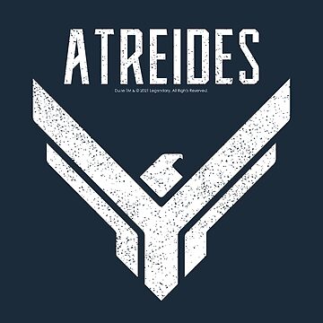 Artwork thumbnail, Atreides House Distressed Art Design (white and blue) - Dune (2021 film) by GDCdesigns
