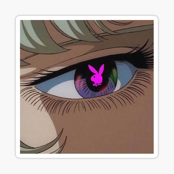"anime eye 90s aesthetic - " Sticker for Sale by racunmijoldb | Redbubble