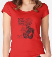 Beer Sucking Freaks (black) Women's Fitted Scoop T-Shirt