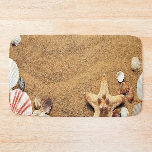 Item preview, Seashells Sand Beach Shore Sea Coast Clamshell Flat Lay Nature Summer designed and sold by brooklyntowner.
